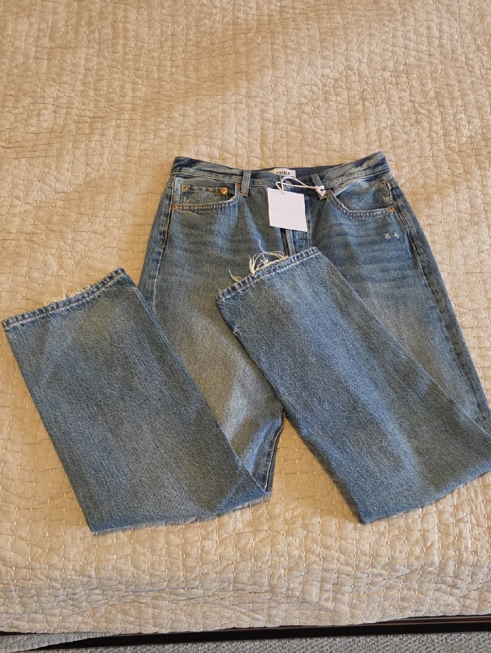 NWT Pistola Cassie Super High Rider Straight Jeans SIZE 29